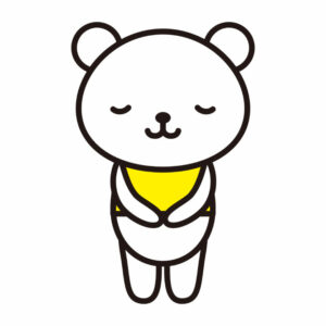 お辞儀する熊